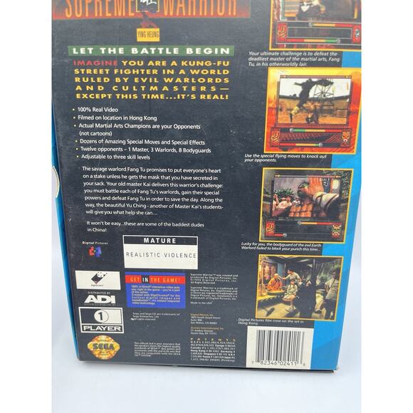 Supreme Warrior Sega CD 1994 2 Discs Manual Case TESTED WORKS - Picture 4 of 11